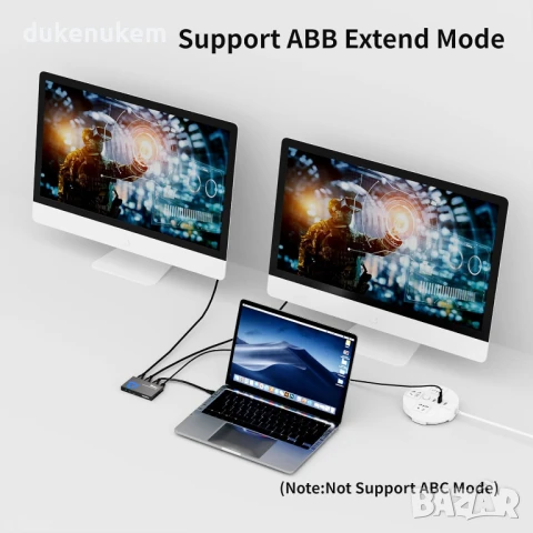 НОВ! HDMI разклонител, сплитер 1 вход към 2 изхода,4K,PS4 Xbox лаптоп, снимка 4 - Други - 50615469