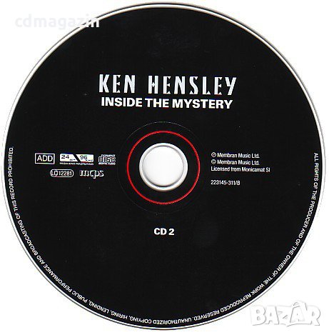 Компакт дискове CD Ken Hensley ‎– Inside The Mystery, снимка 3 - CD дискове - 35233768