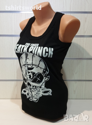 Нов дамски потник с дигитален печат на музикалната група Five Finger Death Punch, снимка 7 - Потници - 36505775