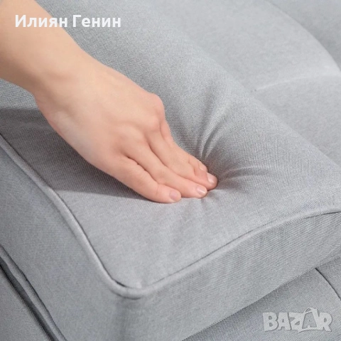 Разтегателен диван HOMCOM, 3-местен диван със сгъваема маса, снимка 6 - Дивани и мека мебел - 51874122