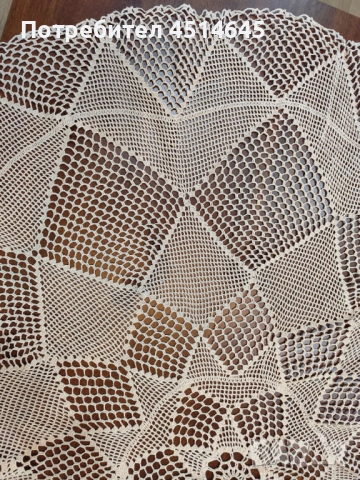 Ръчно плетена НОВА покривка d120, снимка 3 - Покривки за маси - 50799866