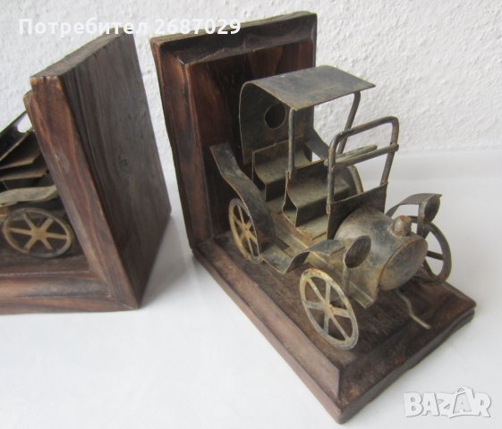  2 бр  стари автомобили ограничители за книги, букенд, bookend 