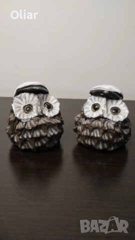 Изключително сладки фигурки на бухалчета. Арт керамика.