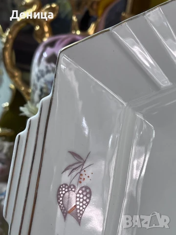 Ар деко и Епиаг❤️ Любими🥰 Плато с много стилен дизайн, красиви дипли, снимка 9 - Антикварни и старинни предмети - 50719101