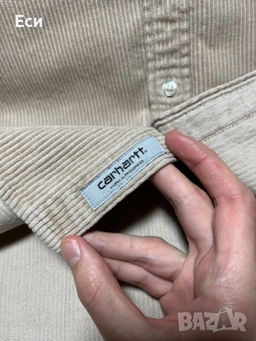 Carhartt Madison Cord мъжка риза от рипсено кадифе (размер S С)  50 лв. / 25.56 €, снимка 10 - Ризи - 53344233