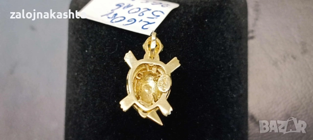 Златна висулка костенурка-2,60гр/14кр, снимка 7 - Колиета, медальони, синджири - 52415917