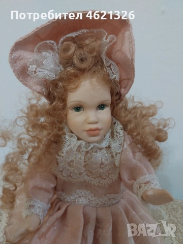 Колекционерска порцеланова кукла от бисквитен порцелан, като нова, снимка 7 - Декорация за дома - 52044009