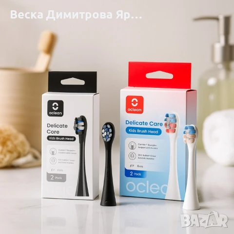 Накрайници за четка за зъби Oclean Kids, P3K1-2, P3K8-2, C04000210, 2 броя, снимка 7 - Други - 51413464
