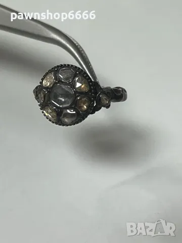 Античен викториански диамантен пръстен (1880 г.) , снимка 8 - Пръстени - 49225712