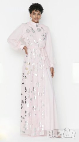 Дамска нова дълга розова рокля размер М/38, снимка 6 - Рокли - 43931847