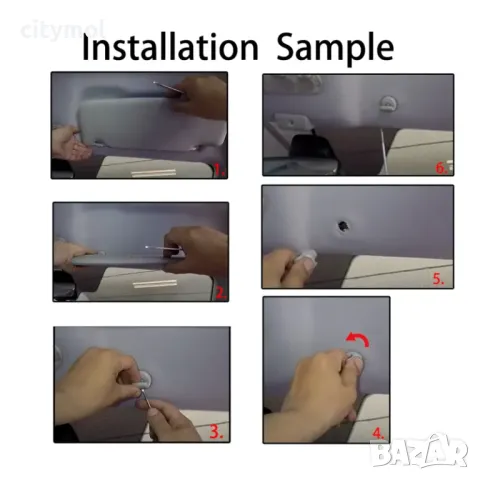 2 бр. копка държач щипка за сенник на Nissan Qashqai J10, Micra, Juke,Almera, X-trai и др. , снимка 5 - Аксесоари и консумативи - 49220626