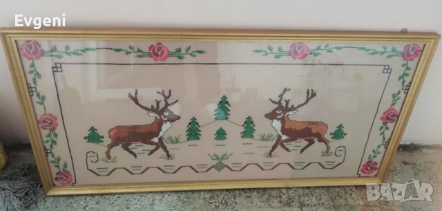 Шито каре във рамка, снимка 2 - Декорация за дома - 40156153