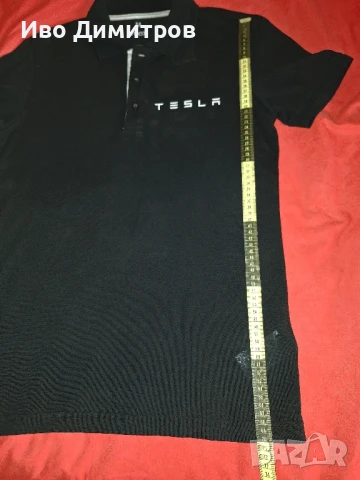 Тениска с яка "TESLA", снимка 7 - Тениски - 50831795