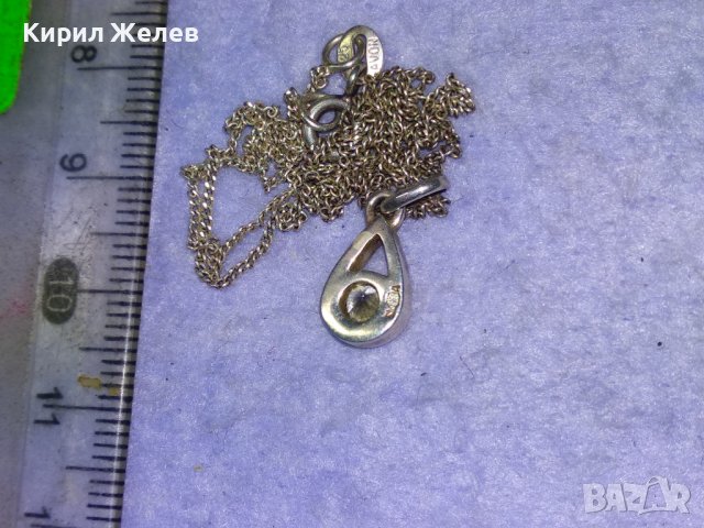 AVON 925 Марково СКЪПОЦЕННО СРЕБЪРНО ФЕШЪН АРТ КОЛИЕ СРЕБРО 925 ЕЙВЪН с БЯЛА ПОЗЛАТА и ЦИРКОН 37169, снимка 13 - Колиета, медальони, синджири - 43222844
