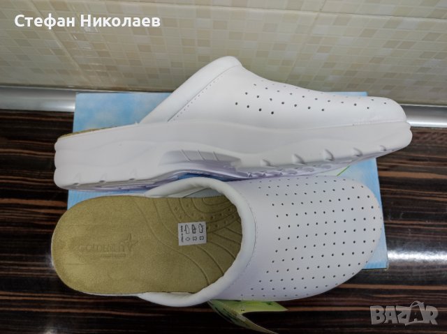 Мъжки, бели , работни чехли , размер 45, снимка 2 - Мъжки чехли - 43172805