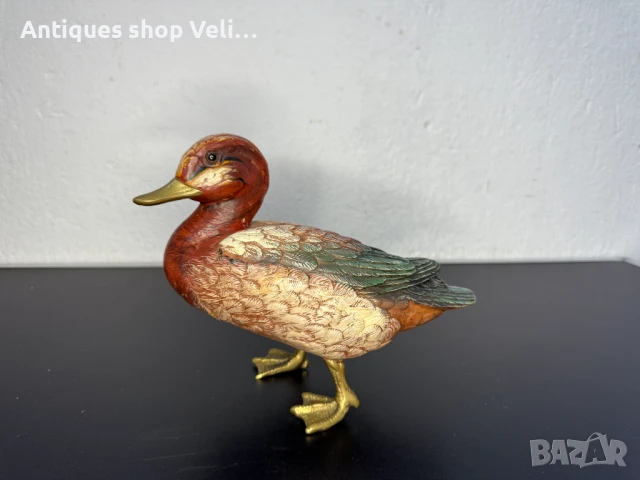 Колекционерска италианска статуетка патица Elli Malevolti №7240 