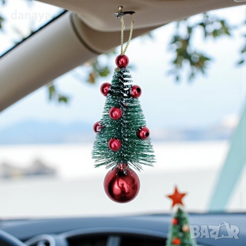 6169 Висяща елхичка за кола коледна украса за автомобил, 11×5 см, снимка 4 - Аксесоари и консумативи - 52030115