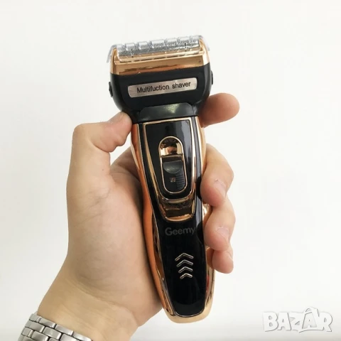 Електрическа самобръсначка Geemy GM-595 3в1, самобръсначка, тример за подстригване, нос, уши, снимка 2 - Електрически самобръсначки - 51336059