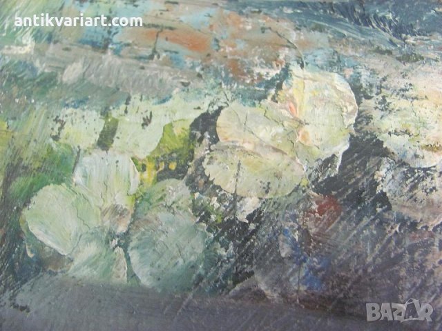 Картина Буря в Планината масло върху фазер,подпис, снимка 6 - Картини - 27824913