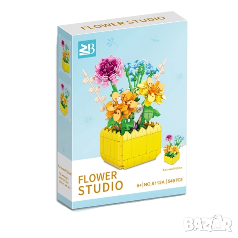 Конструктор Цветя - 549 елемента, снимка 2 - Конструктори - 51852138