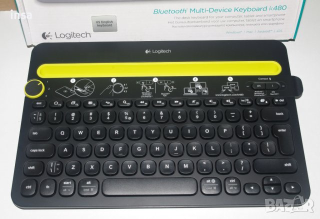 Logitech K480 - Безжична BlueTooth клавиатура за Смартфон,таблет,компютър,PC,BT,К480, снимка 2 - Клавиатури и мишки - 44036809