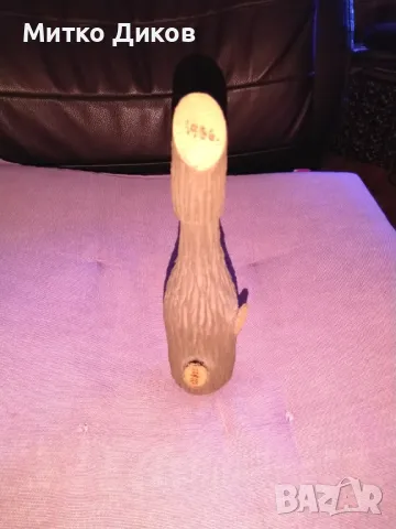 Шише 200млл облицовано с дърво с надпис Варна 1966г.Н-20см уникално отлично за механа