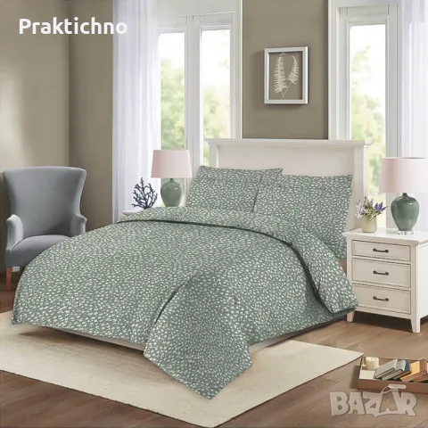 Спален комплект Kring за 2 души, чаршафи 100% памук, 132 TC, цветя, снимка 1