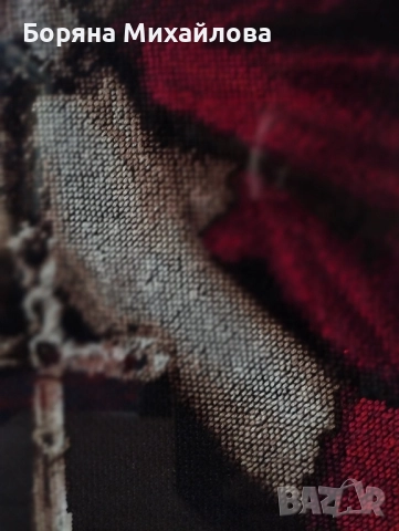 Ръчно изработен гоблен “Готическа молитва”, снимка 3 - Гоблени - 52425581