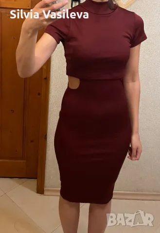 Рокля Bik Bok бордо, снимка 6 - Рокли - 47388327