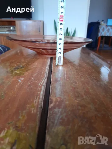 Стара стъклена фруктиера #7, снимка 2 - Други ценни предмети - 49083606