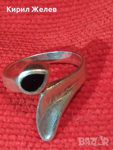 ДИЗАЙНЕРСКИ АРТ СРЕБЪРЕН ПРЪСТЕН с ЧЕРЕН ОНИКС 925 СРЕБРО 73421, снимка 4 - Пръстени - 30376143