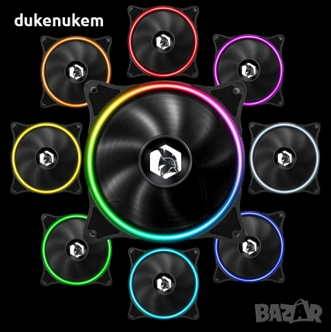 2 бр. RGB вентилатори за компютърна кутия, 120 мм, снимка 5 - Други - 53163768