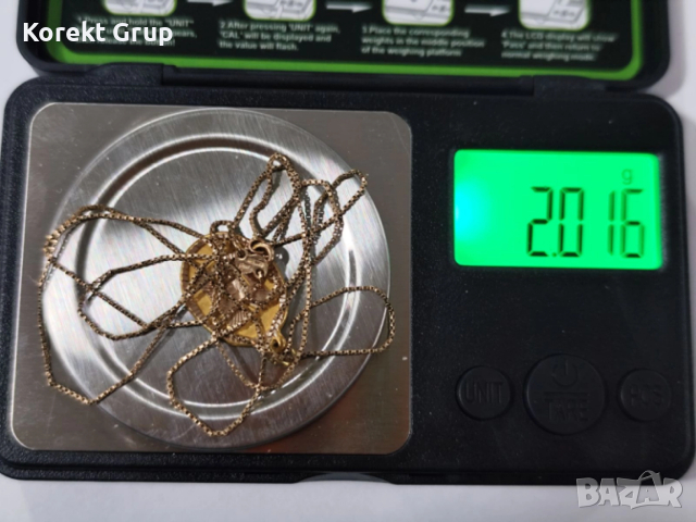 Златен синджир 14к с буквичка, снимка 3 - Колиета, медальони, синджири - 52908923