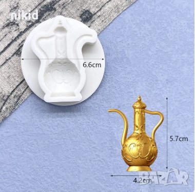 Чайник висок кана силиконов молд форма фондан гипс шоколад декор, снимка 2 - Форми - 43025946