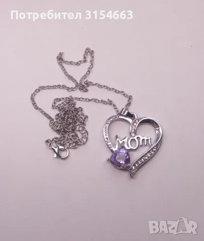 Колие с кристали Мама , снимка 3 - Колиета, медальони, синджири - 49643039