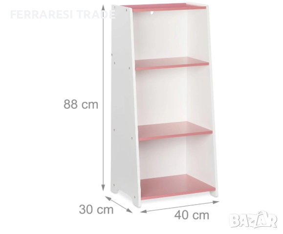 детска етажерка с три рафта 88 x 40 x 30 cm, снимка 2 - Мебели за детската стая - 52581642
