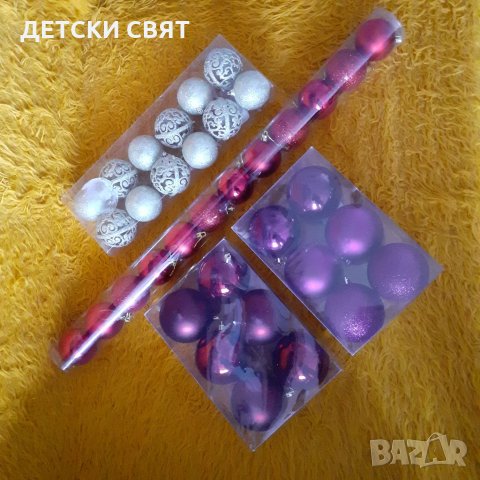  Материали за коледна декорация - ленти, шишарки, мини топки, снимка 9 - Декорация за дома - 35119315