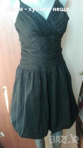 Черна рокля на бели точки👗🌹 XS,S👗🌹арт.2007