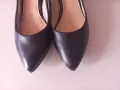Дамски черни елегантни обувки с малък ток, снимка 1