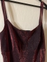 Нова дълга с цепка еластична парти коктейлна официална блестяща бордо рокля, снимка 9