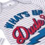 Памучно боди, What`s up dude, 6 - 12 м, Многоцветно райе, снимка 2