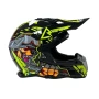 Каска за мотокрос черно-жълта, снимка 5