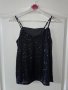 Черен нов еластичен парти коктелен коктейлен официален топ пайети . Размер S, снимка 9