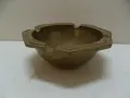 № 7769 стар метален / бронзов пепелник   - размер - диаметър 12,5 см , височина 4,5 см , снимка 4