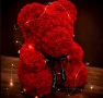 Плюшено мече с LED рози - подарък за мама, момиче, баба - комплект вечни рози 25 см, снимка 7