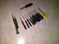 Комплект 18 броя часовникарски и златарски малки отвертки кръстати,прави и други, снимка 14