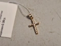 Златна висулка кръст 0,38гр., снимка 2