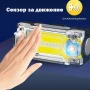 Мощен LED челник фенер за глава със сензор акумулаторен малък и компактен за бягане къмпинг риболов, снимка 2
