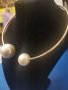 Колие-чокър с перли, снимка 1 - Колиета, медальони, синджири - 43007087