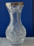 Стара кристална ваза със сребърна гривна., снимка 6